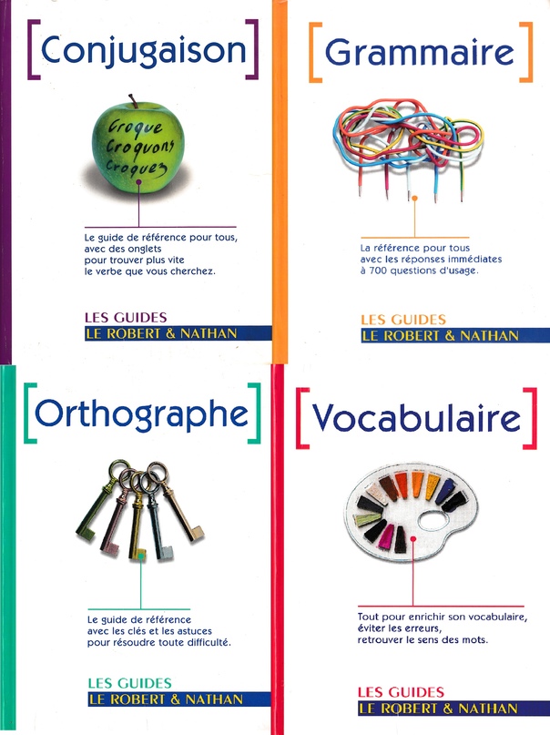 每个学法语的都该拥有的一套学习指南 Les guides Le Robert & Nathan 4本